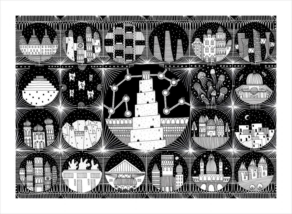 Illustration of Italo Calvino's 'Invisible Cities' by Karina Puente Frantzen